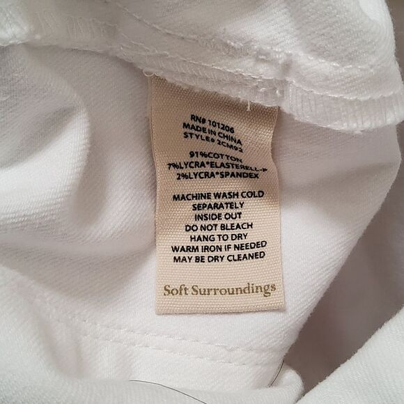 NWOT Soft Surroundings The Ultimate Pull On Ankle High Waist Leggings XS White - Picture 6 of 12